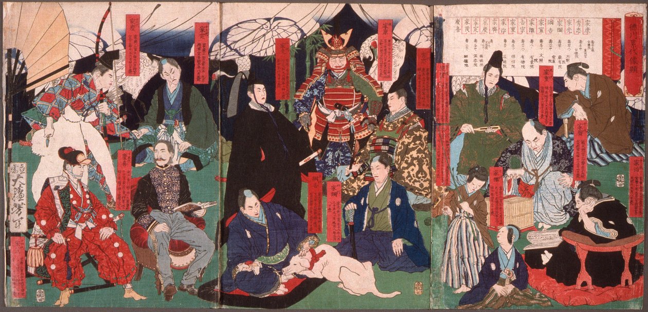 Portretten van de generaties van de Tokugawa-clan door Tsukioka Yoshitoshi