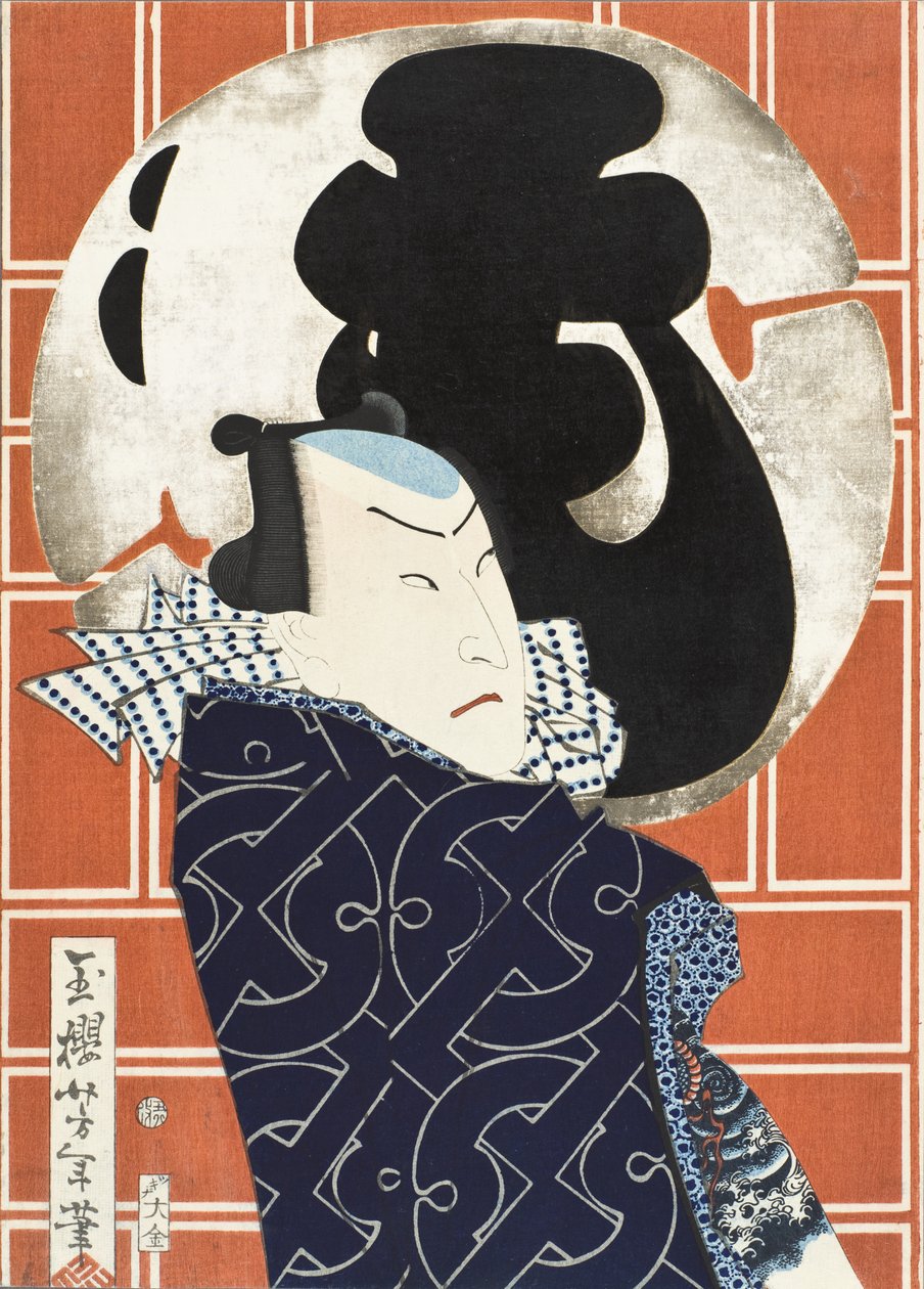 De acteur Bandō Hikosaburō V en de Mo-groep door Tsukioka Yoshitoshi