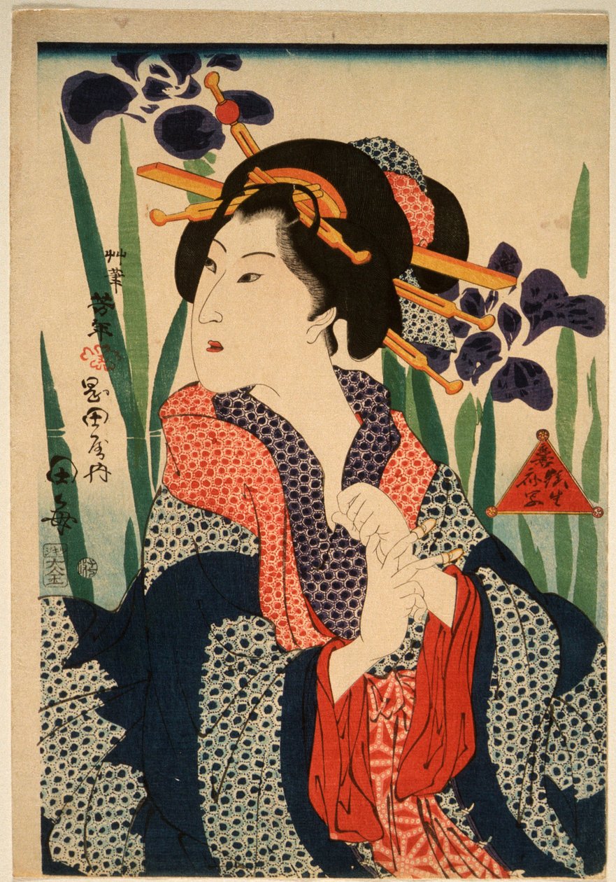 De courtisane Taume door Tsukioka Yoshitoshi