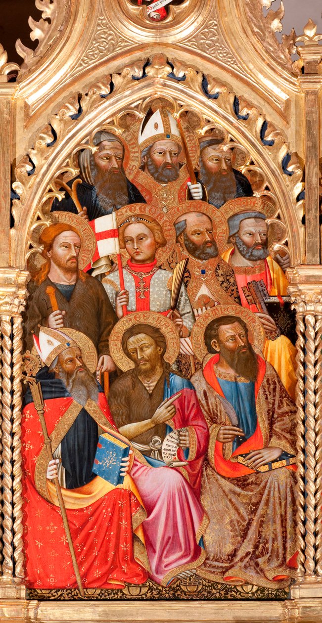 Heiligen, detail (detail) door Turino Vanni