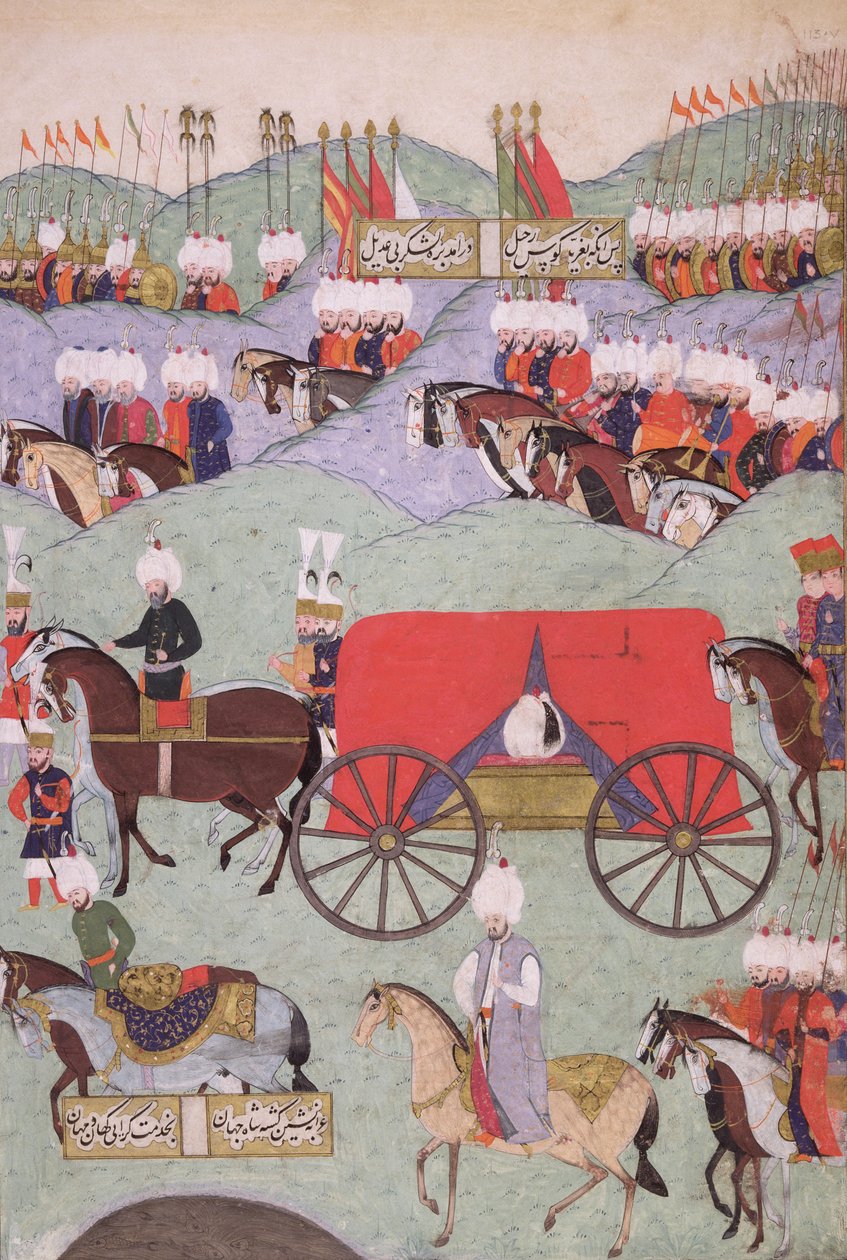 De Terugkeer van het Lichaam van Sultan Suleyman Gekopieerd voor de Koninklijke Bibliotheek, Istanbul door Turkish School