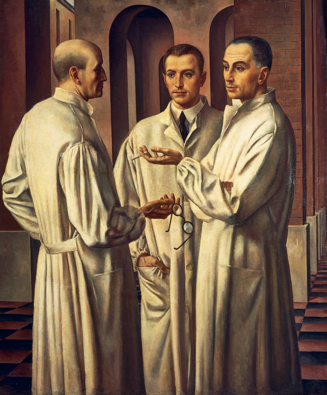 De drie chirurgen door Ubaldo Oppi