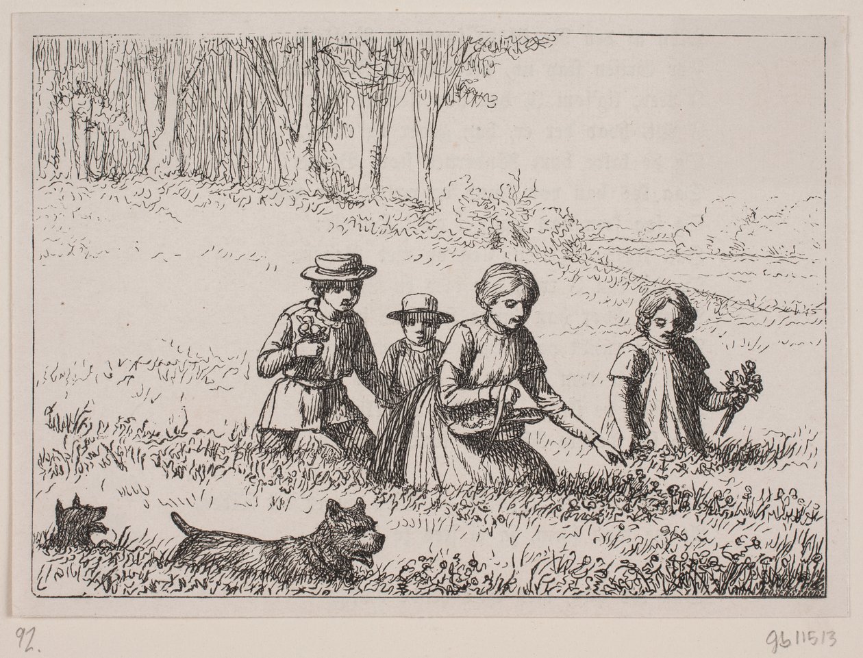 Illustratie voor "In de weide", gedicht van Christian Richardt door Ubekendt