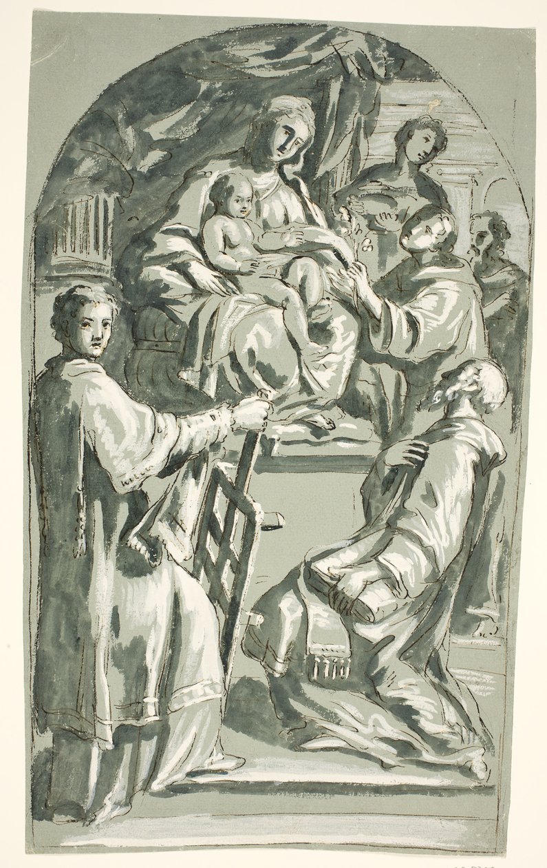 Sacra Conversazione met St. Laurentius en Antonius van Padua door Ubekendt Ubekendt