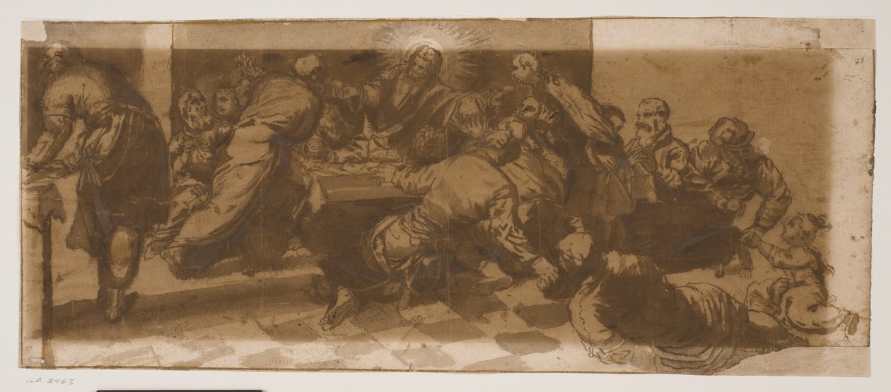 Het Laatste Avondmaal naar het schilderij in San Polo, Venetië door Ubekendt Ubekendt