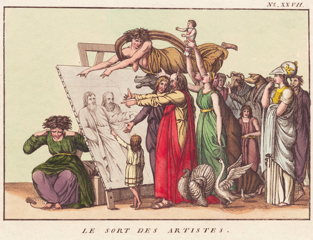 Het lot van de kunstenaars door Ubekendt dansk efter 1780