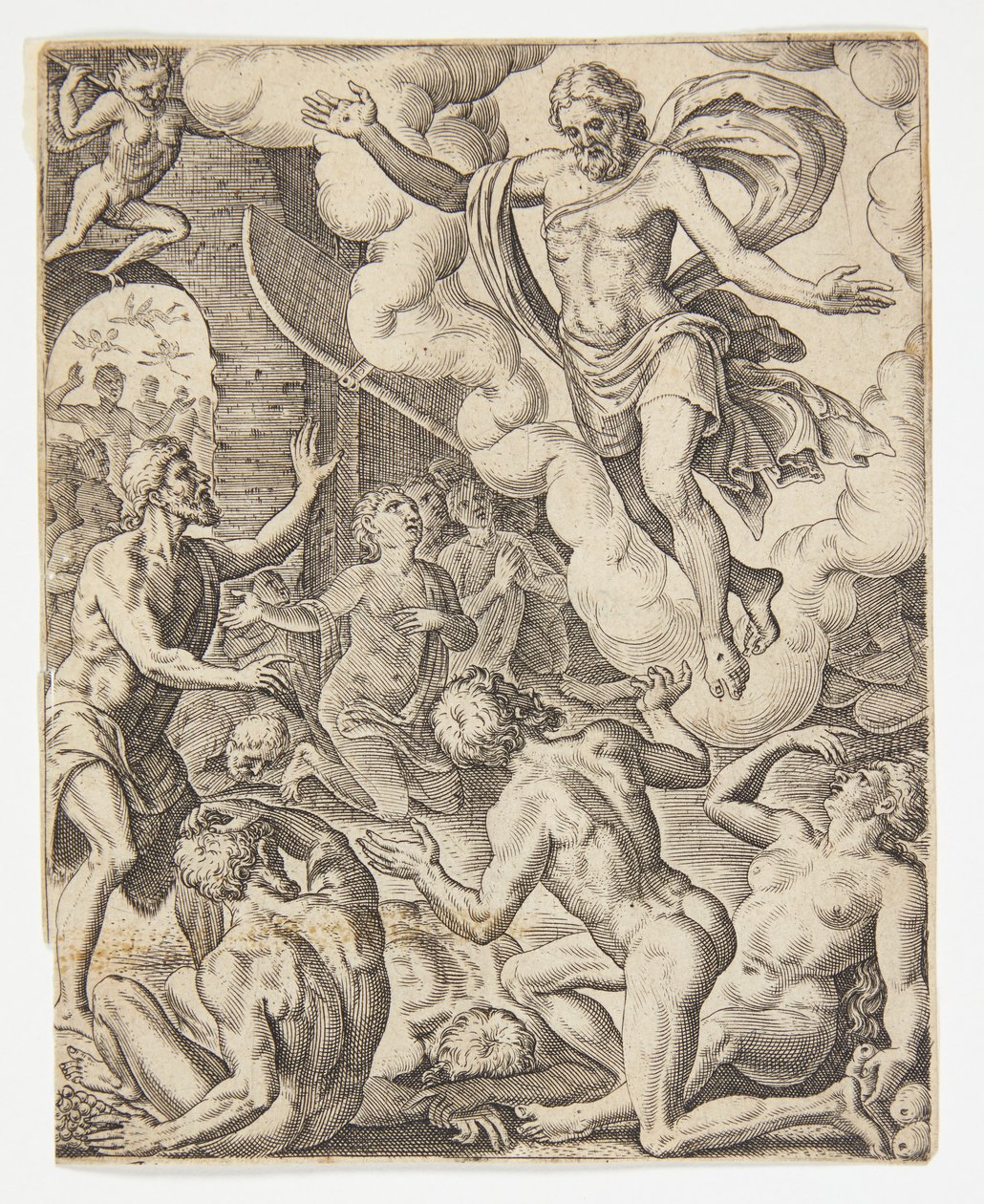 Christus in het voorgeborchte door Ubekendt efter Dirck Volckertsz. Coornhert efter Maarten van Heemskerck