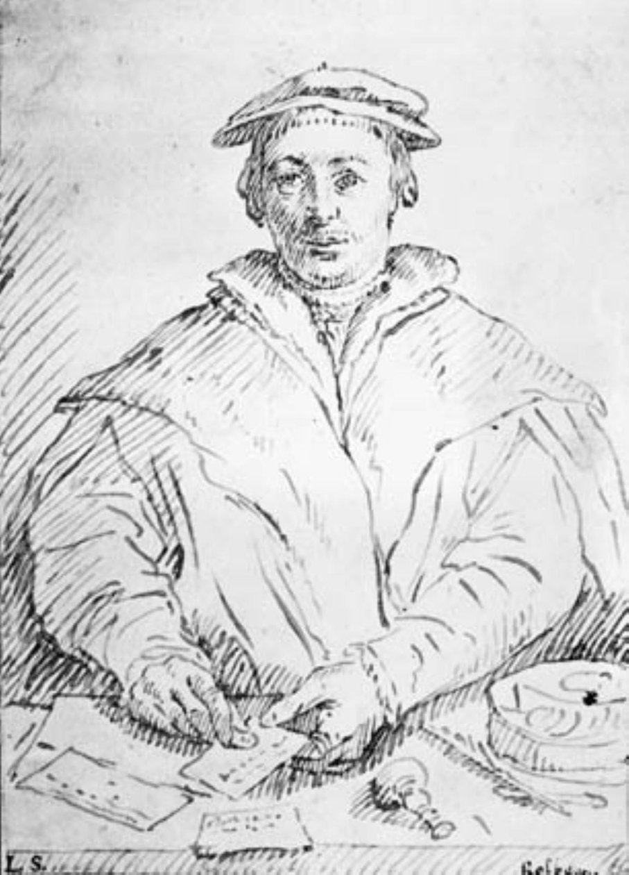 Portret van de koopman Deryck Tybis door Ubekendt tysk slutningen af 1600 tallet eller begyndelsen af 1700 tallet