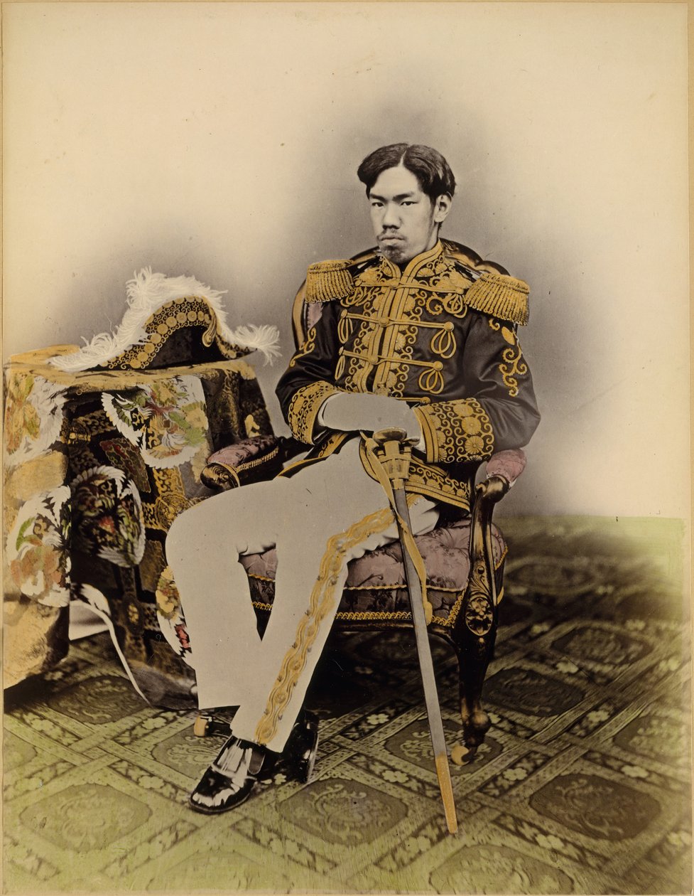 Mutsuhito, de Meiji-keizer, 1873 door Uchida Kyuichi