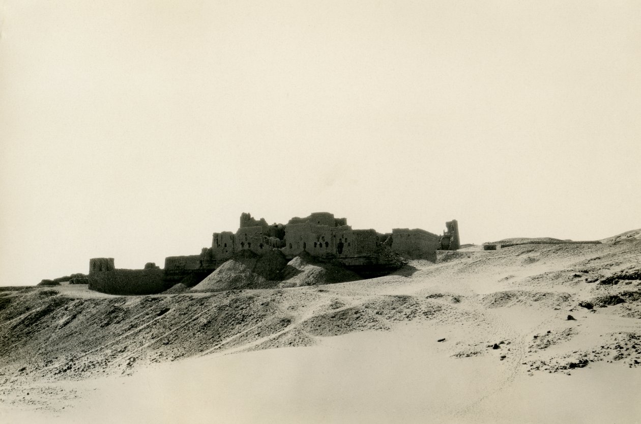 Klooster van St Simeon, gezien vanuit het noorden, Aswan, Egypte, foto door Ugo Monneret de Villard door Ugo Monneret de Villard