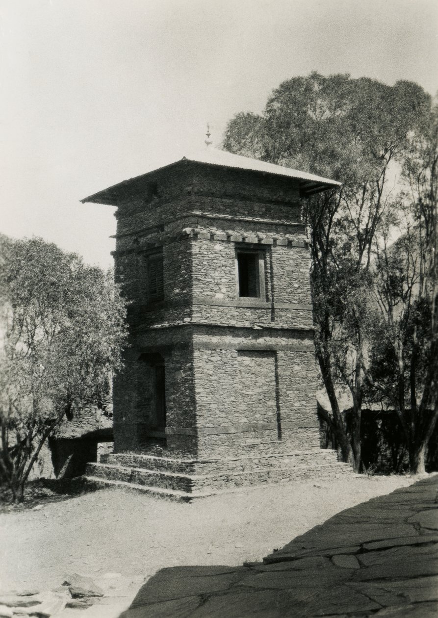 Vierkant gebouw met twee verdiepingen, Axum, Ethiopië, foto door Ugo Monneret de Villard door Ugo Monneret de Villard