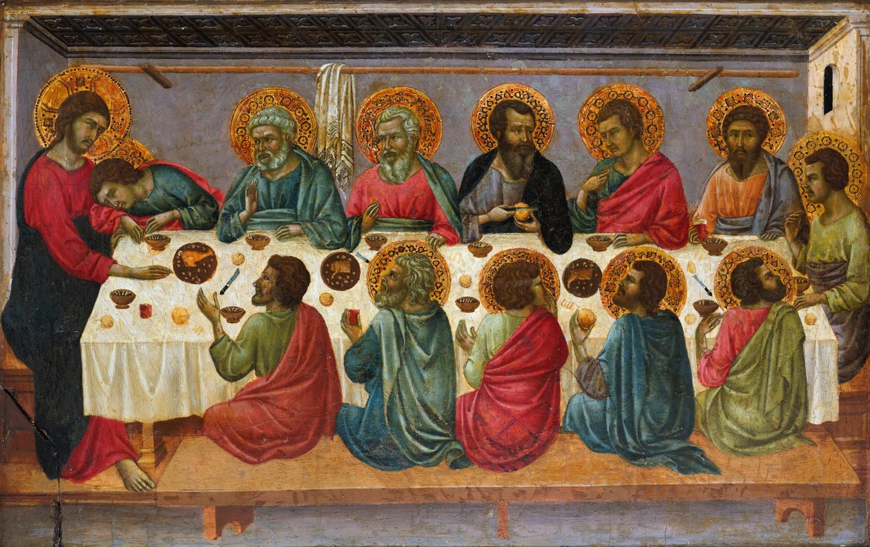 Het Laatste Avondmaal, 1310-1315 door Ugolino di Nerio