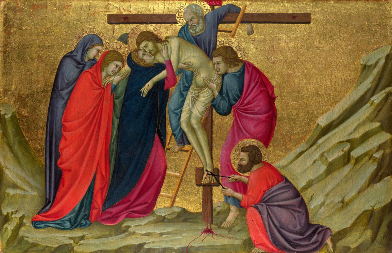 De Kruisafneming (uit de Basiliek van Santa Croce, Florence) door Ugolino di Nerio