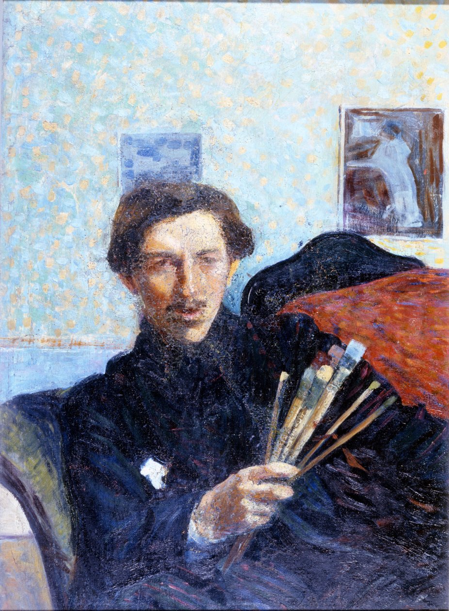 Zelfportret van Umberto Boccioni in 1908. Pinacoteca di Brera Milaan door Umberto Boccioni