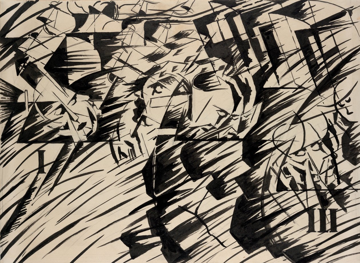 Stemmingen: Degenen die gaan, 1912 door Umberto Boccioni