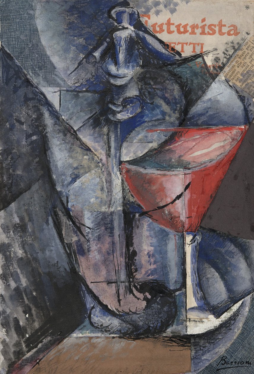 Stilleven: Glas en sifon, c.1914 door Umberto Boccioni