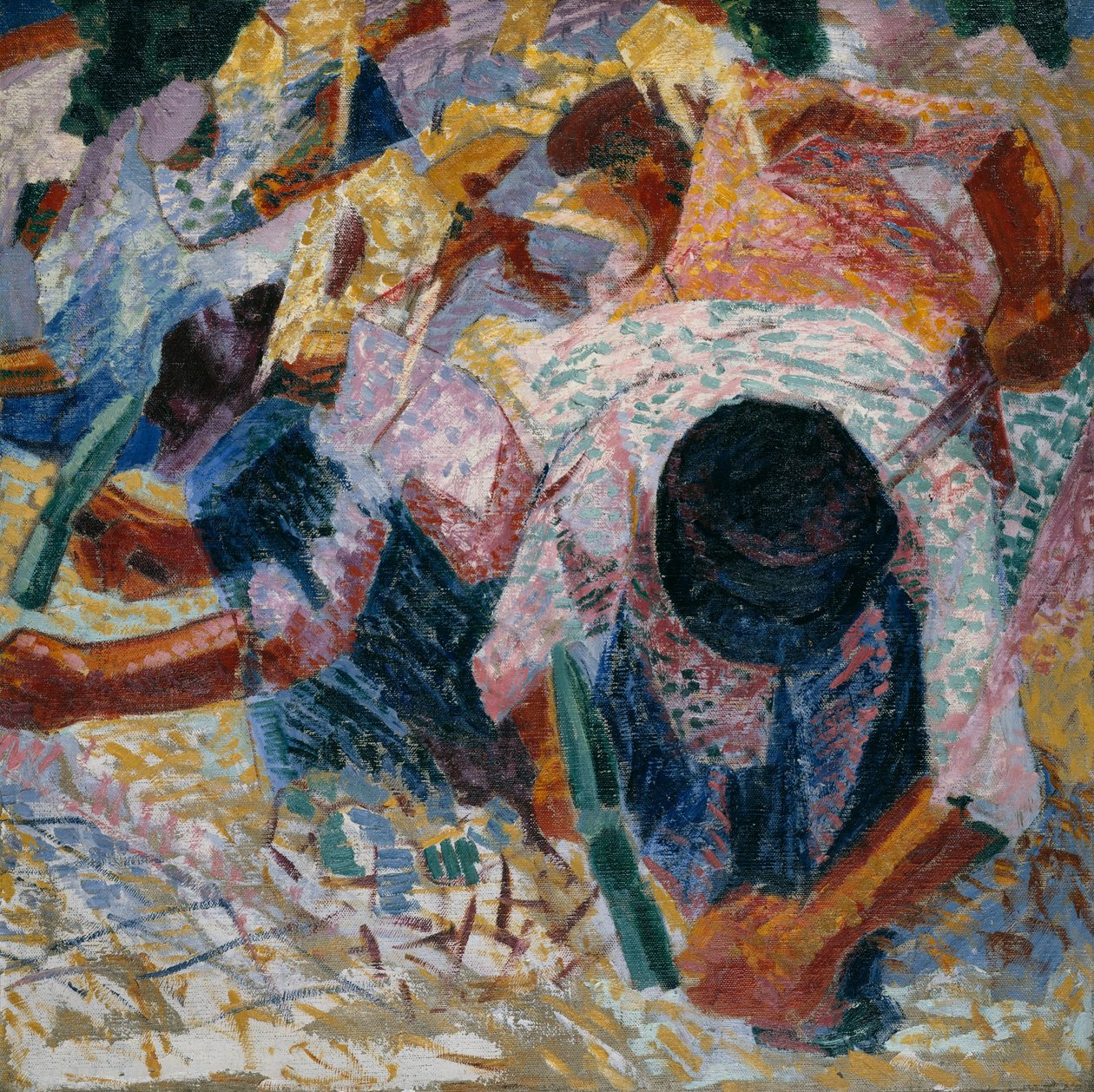De straatplaveiers door Umberto Boccioni