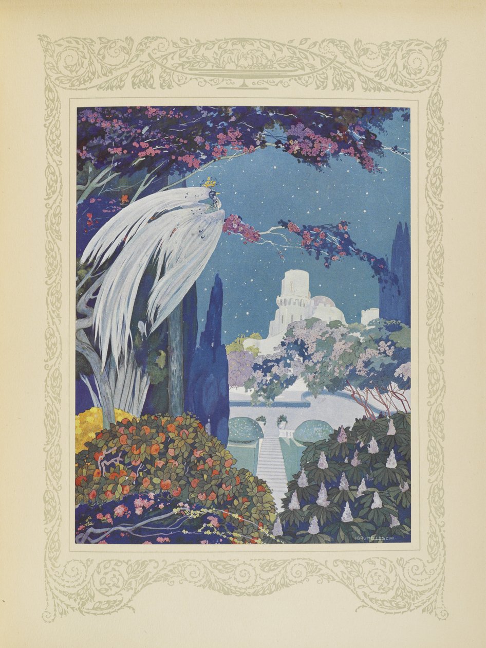 De mooie Blauwe Vogel bleef echter rond het paleis zweven, illustratie uit 