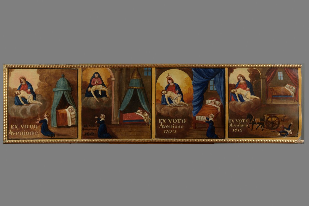 Ex-voto van de kapel Notre-Dame de Pitié door Unbekannt Unbekannt