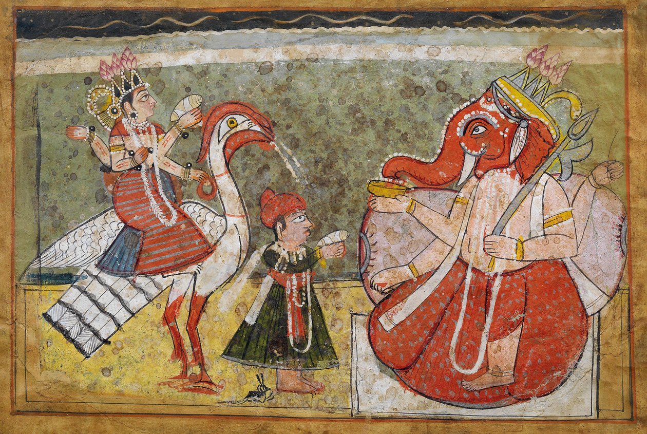 India, miniatuurschilderij op papier door Unbekannt Unbekannt