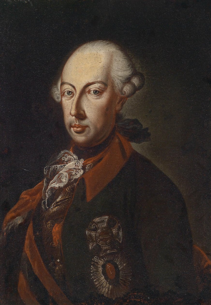 Keizer Jozef II in het uniform van het Chevauxleger Regiment Nr 1 door Unbekannt Unbekannt