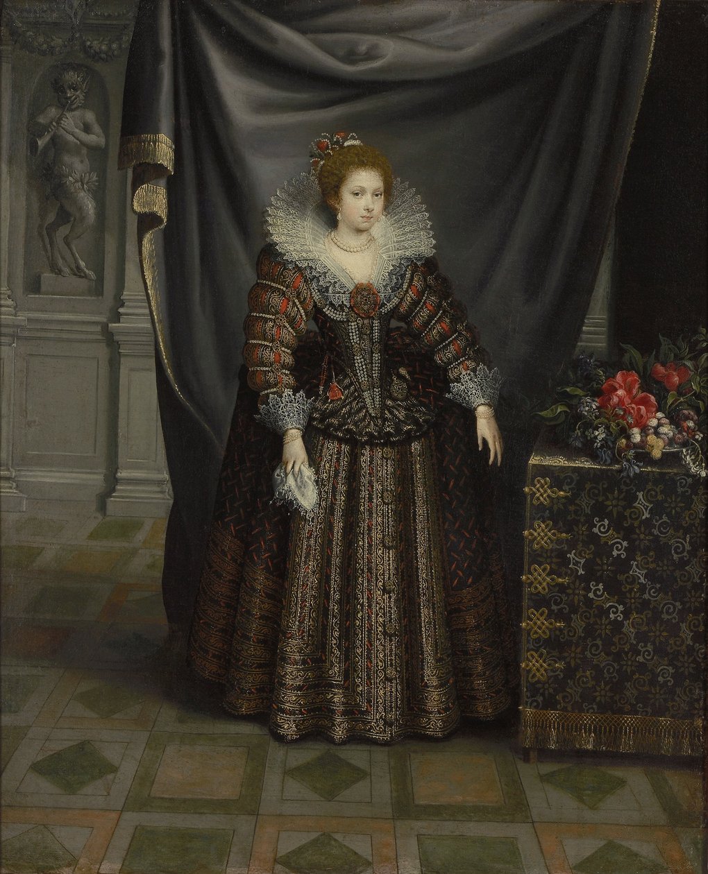 Portret van een dame door Unbekannt Unbekannt