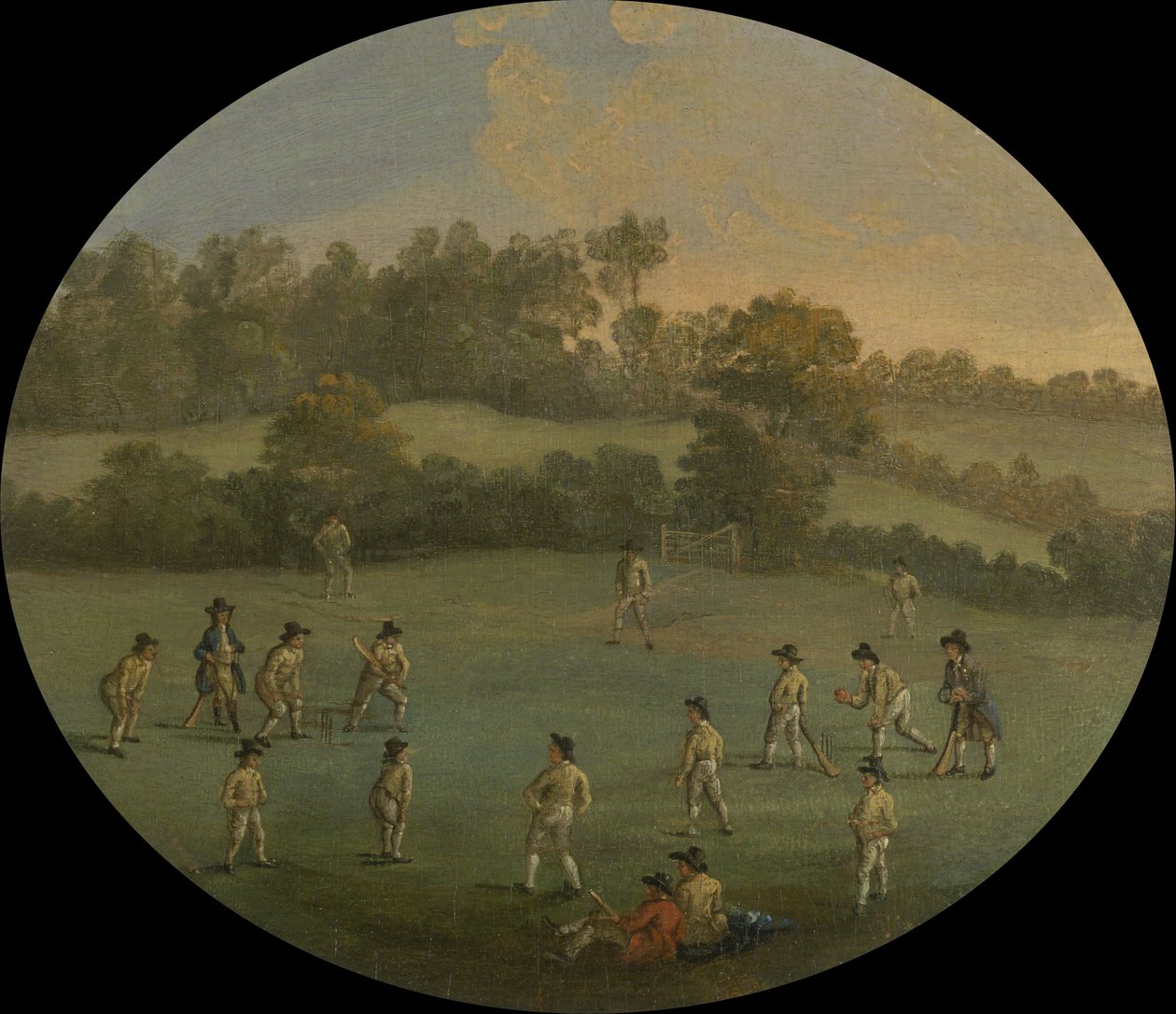 Een Spel Cricket (De Royal Academy Club in Marylebone Fields, nu Regents Park) door Unbekannt Unbekannt