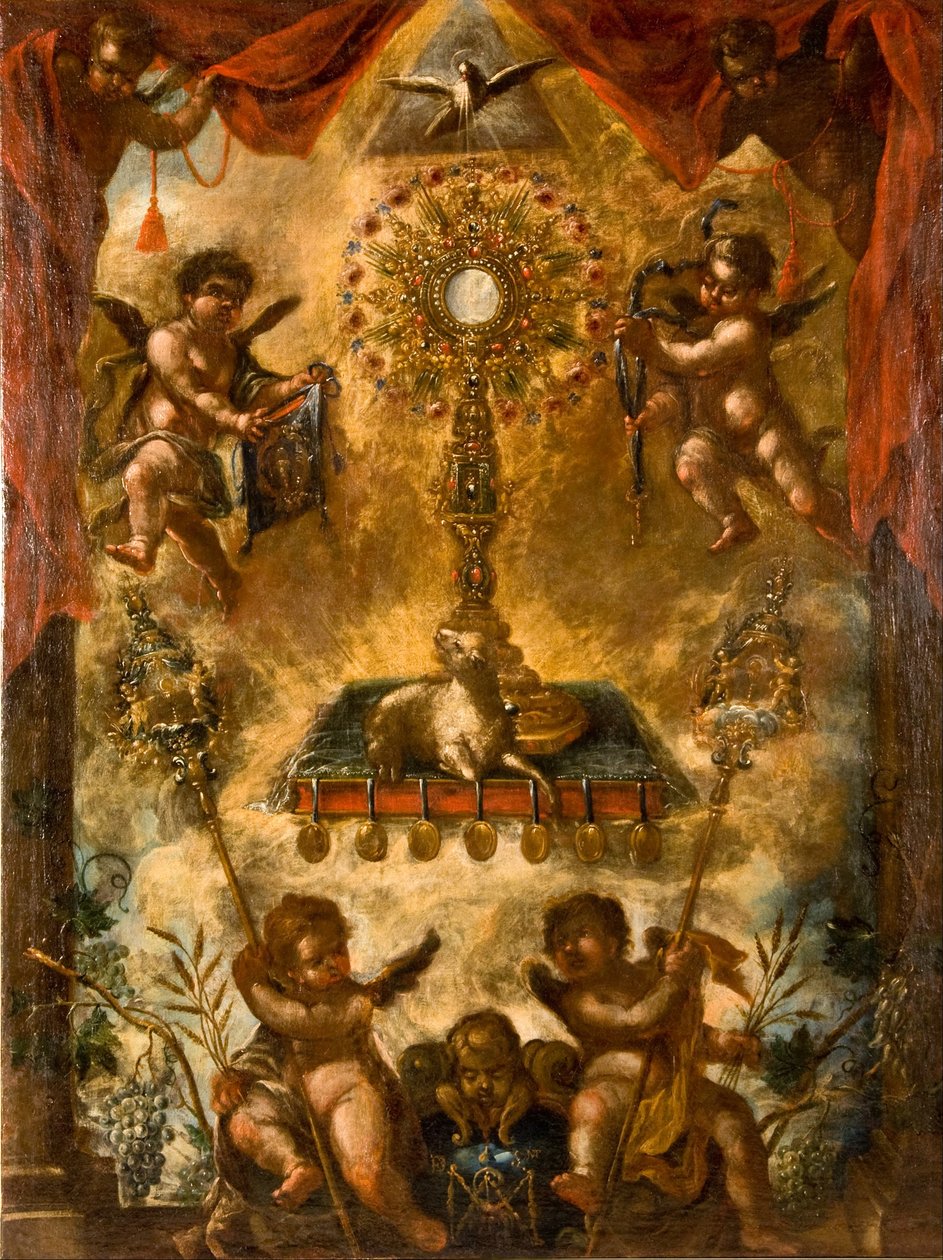 Allegorie van de Eucharistie door Unbekannt Unbekannt
