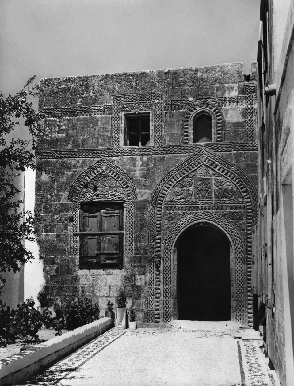 Een oud huis in Lindos, Rhodos door Unbekannt Unbekannt
