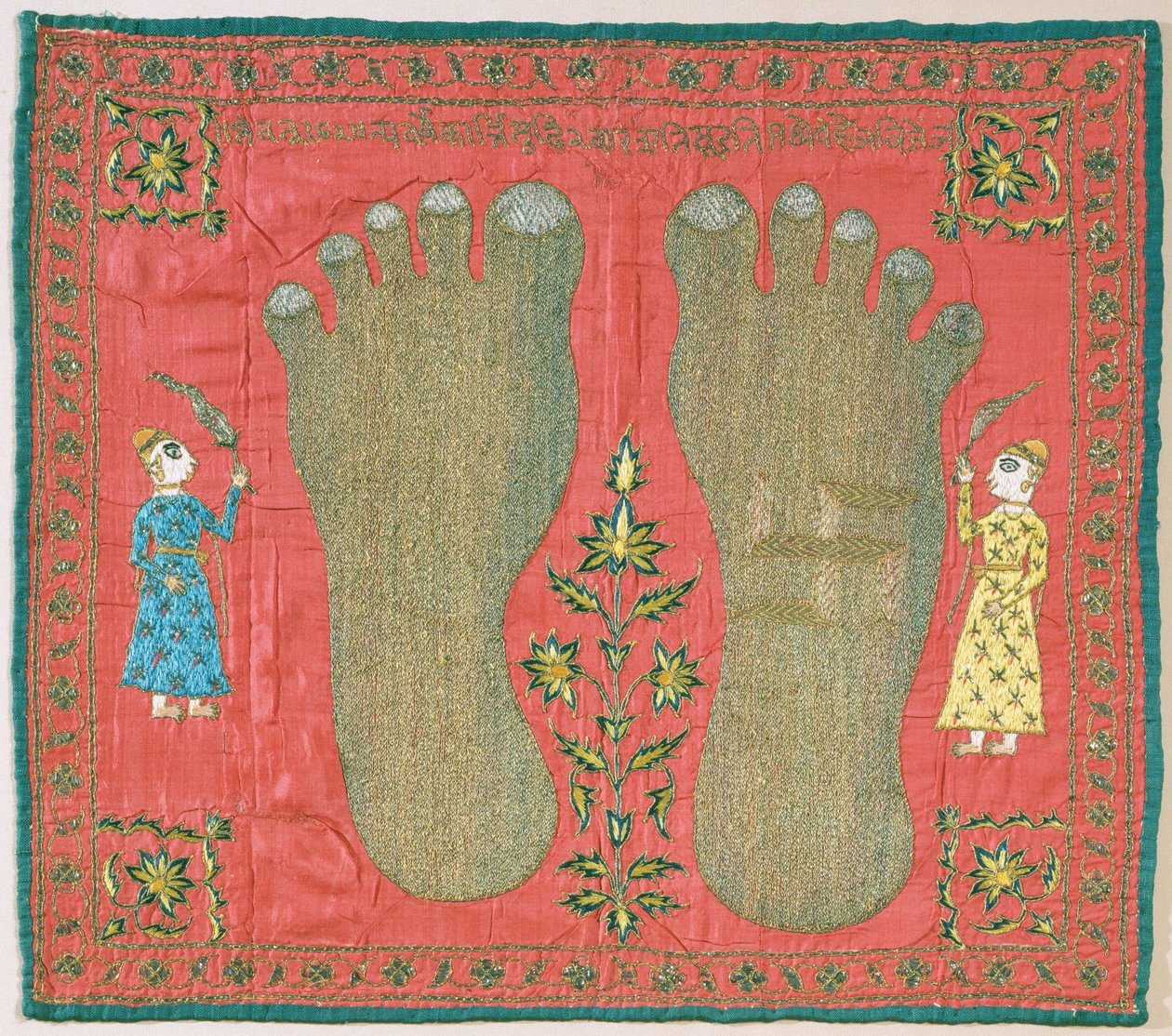 Wandkleed (Puthia) met de Voeten van een Jain Monnik door Unbekannt Unbekannt