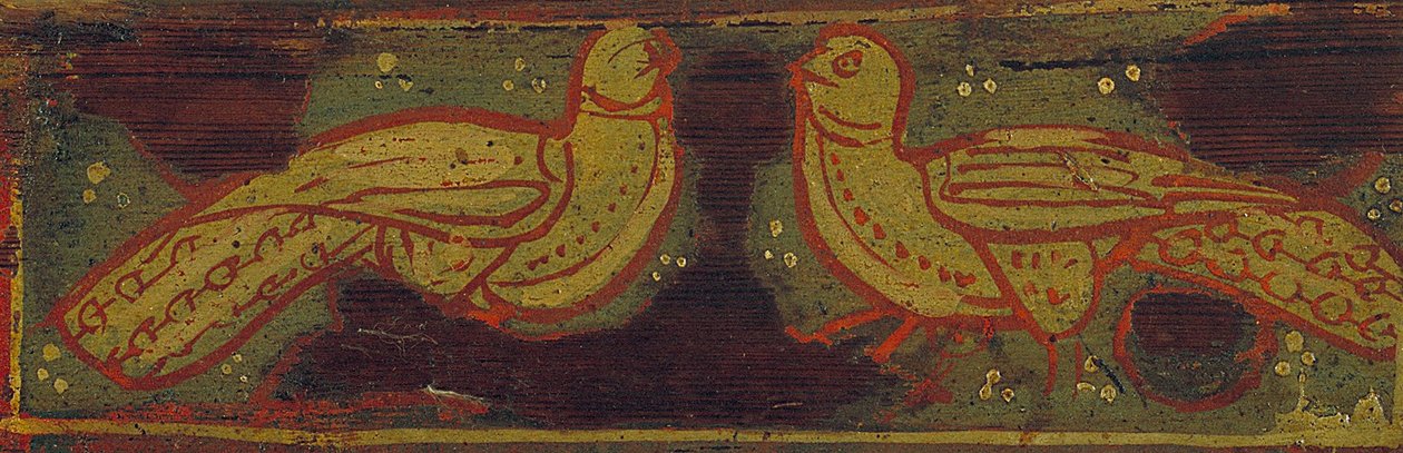 Plafondpaneel met vogels door Unbekannt Unbekannt