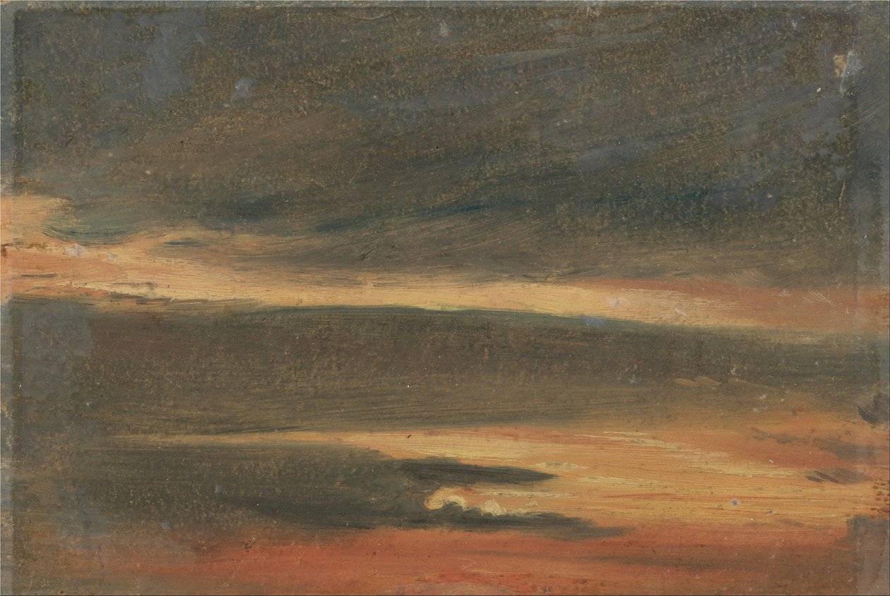 Wolken bij zonsondergang door Unbekannt Unbekannt