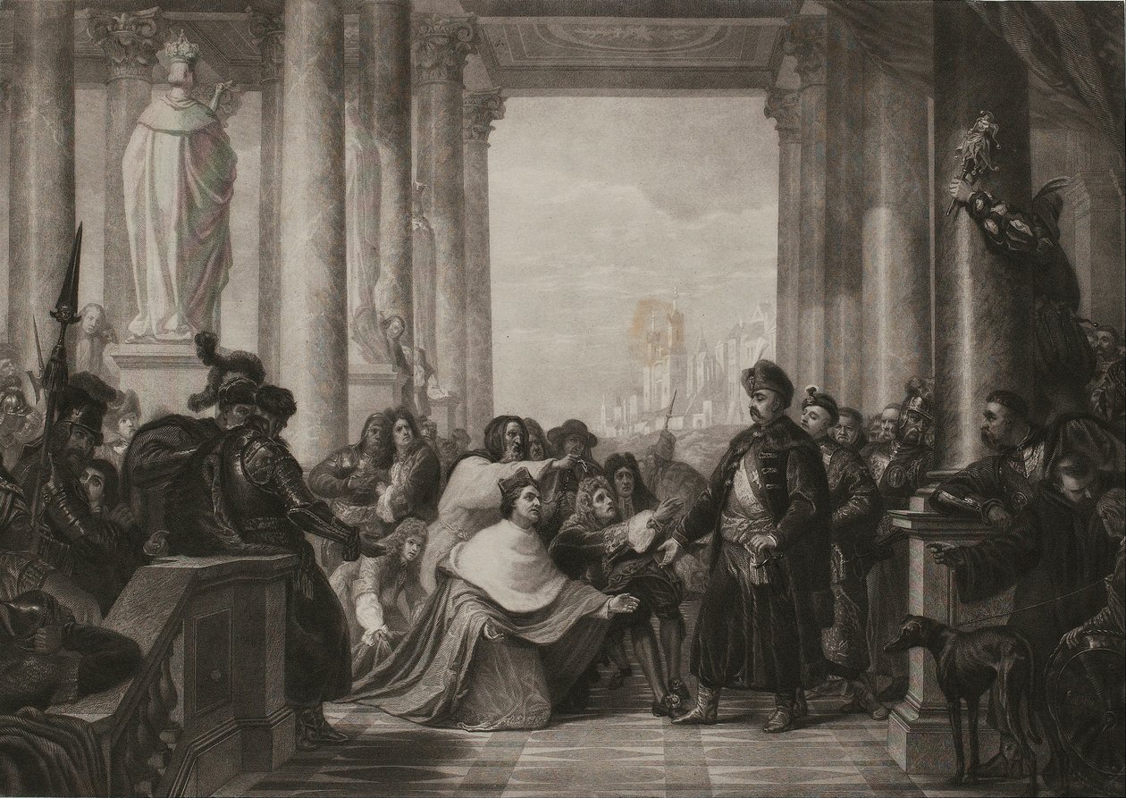Graaf Wilczek smeekt Jan III Sobieski om Wenen te Ontzetten door Unbekannt Unbekannt