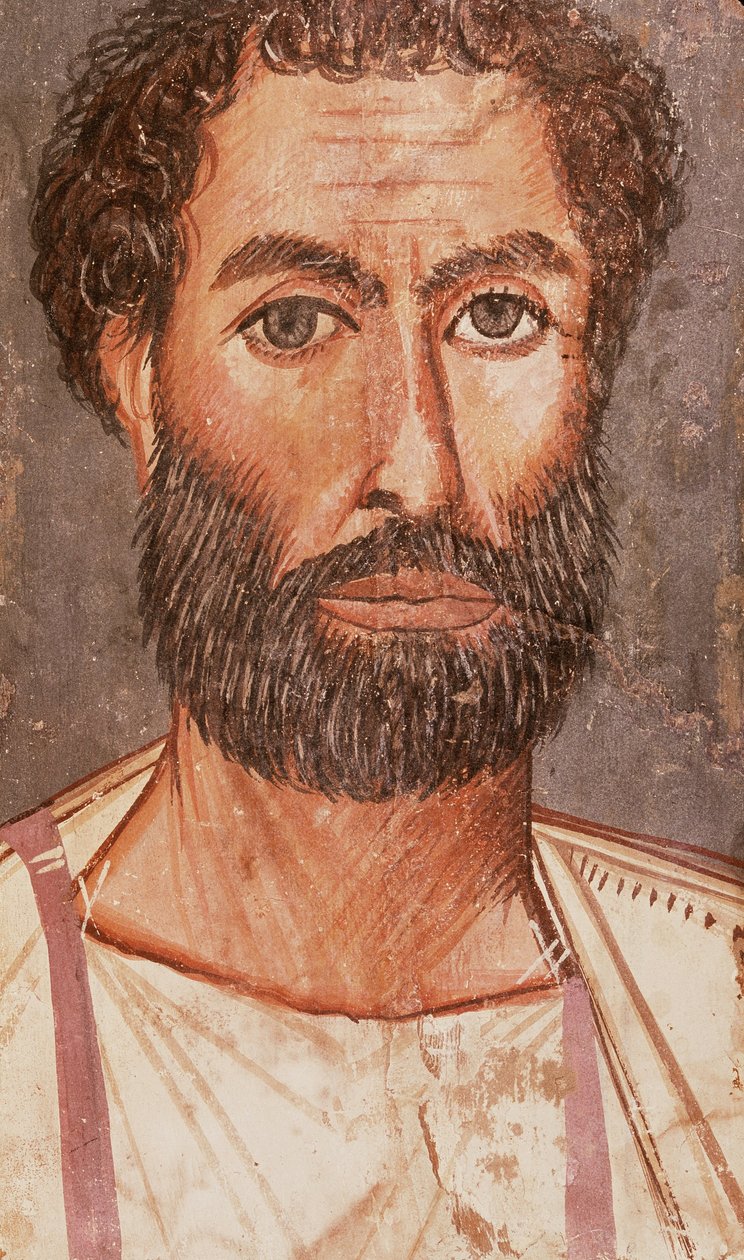 Fayum-portret van een man door Unbekannt Unbekannt