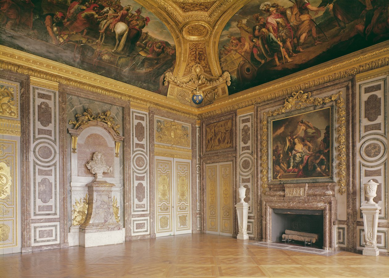 Interieur van Het Kasteel van Versailles (de salon van Diane) door Unbekannt Unbekannt