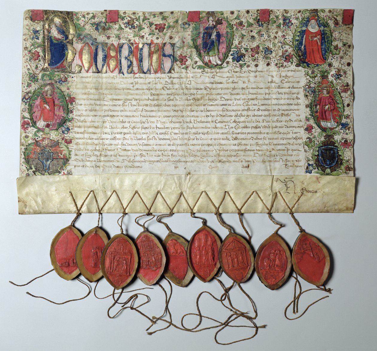 Aflaatbrief aan de kerk van St. Nicolas, 22 juni 1484 door Unbekannt Unbekannt