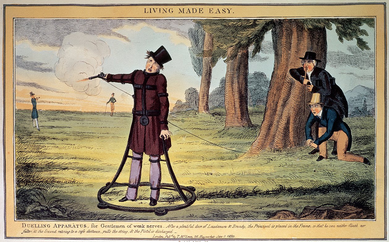 Leven Gemakkelijk Gemaakt; duelapparatuur voor heren met zwakke zenuwen, gedrukt door J. Netherclift en gepubliceerd door T. McLean, 1830 door Unbekannt Unbekannt