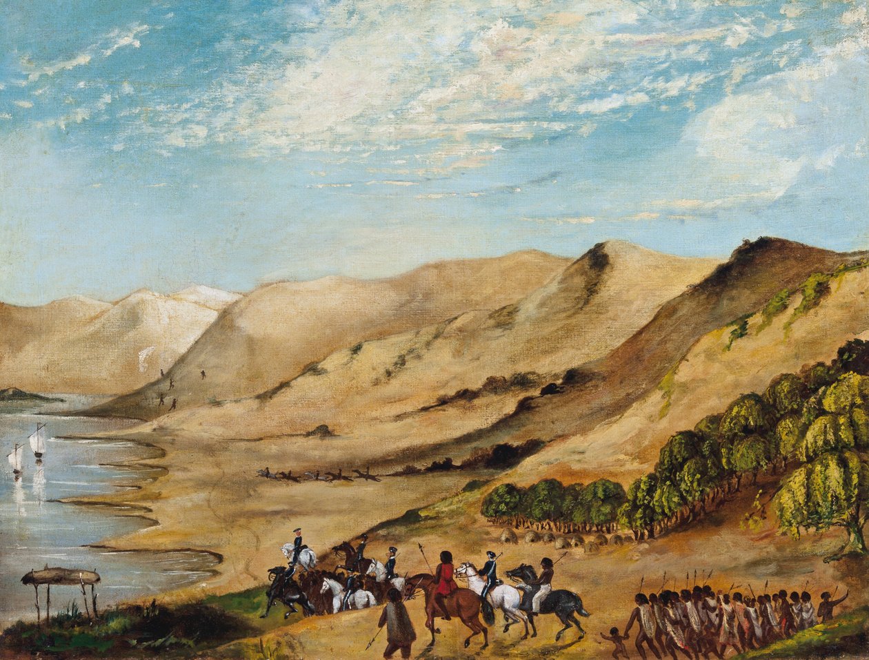 Expeditie van Major OHalloran naar de Coorong, augustus 1840 door Unbekannt Unbekannt