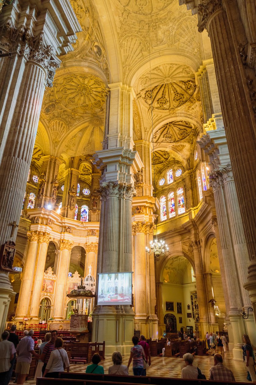 Malaga, Costa del Sol, Spanje. Kathedraal. door Unbekannt Unbekannt