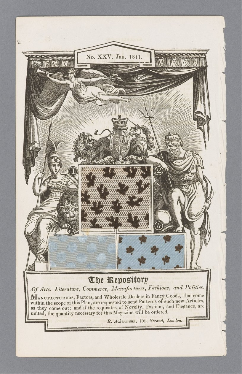 Pagina uit Ackermanns Repository of the Arts, Science etc. door Unbekannt Unbekannt