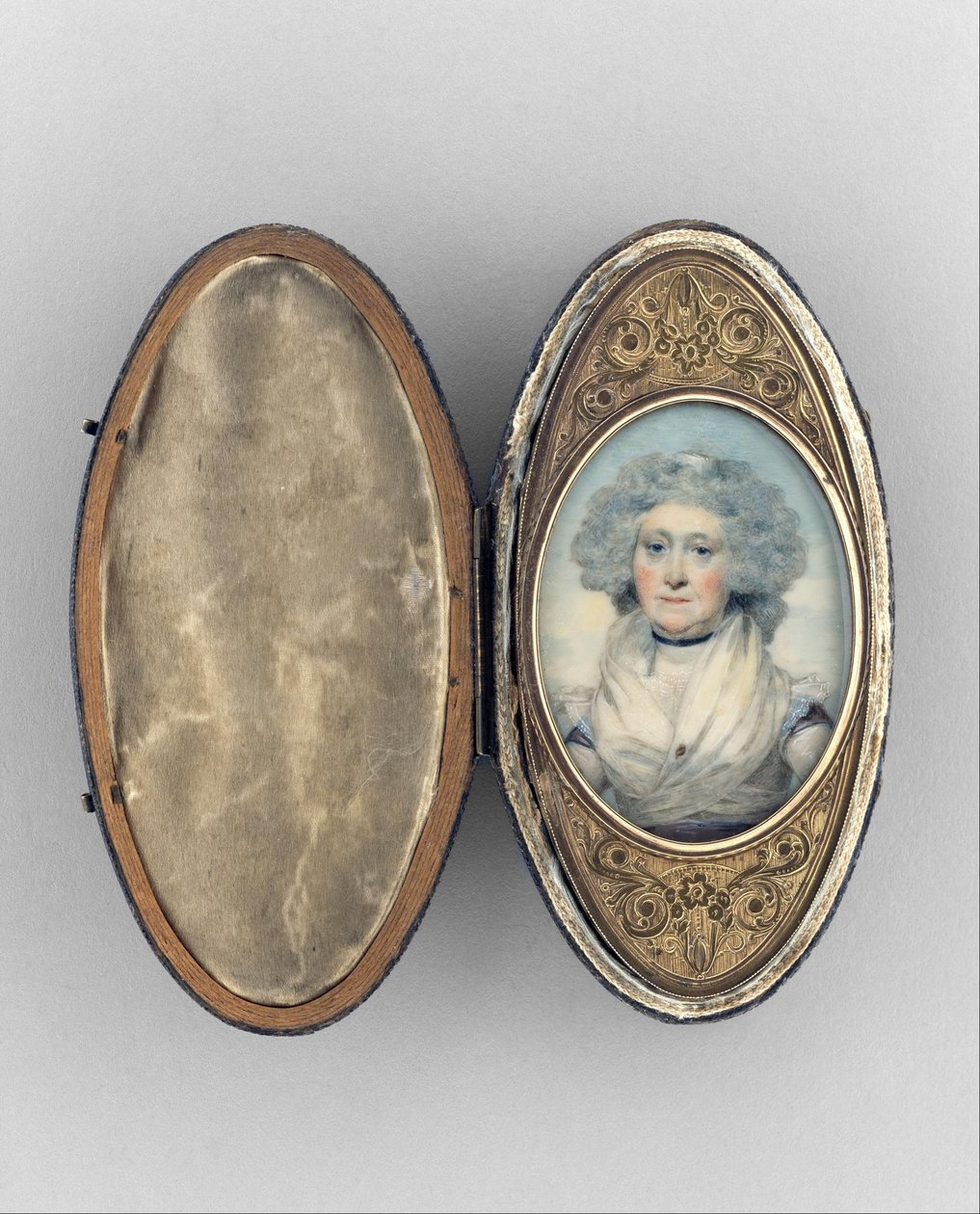Patchbox met Portret van een Vrouw door Unbekannt Unbekannt