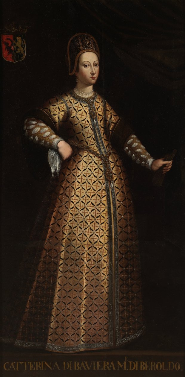 Portret van Caterina van Beieren, vrouw van Beroldo door Unbekannt Unbekannt