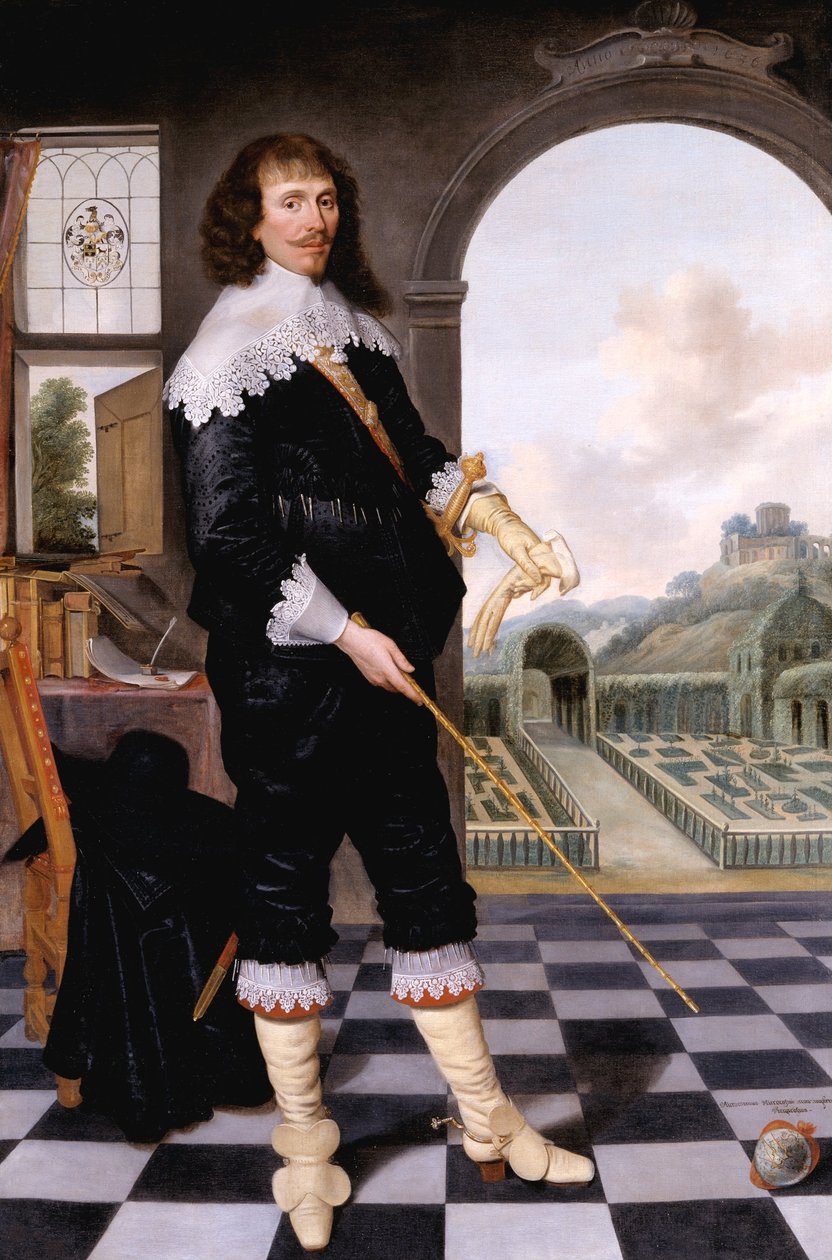 Portret van William Style van Langley door Unbekannt Unbekannt