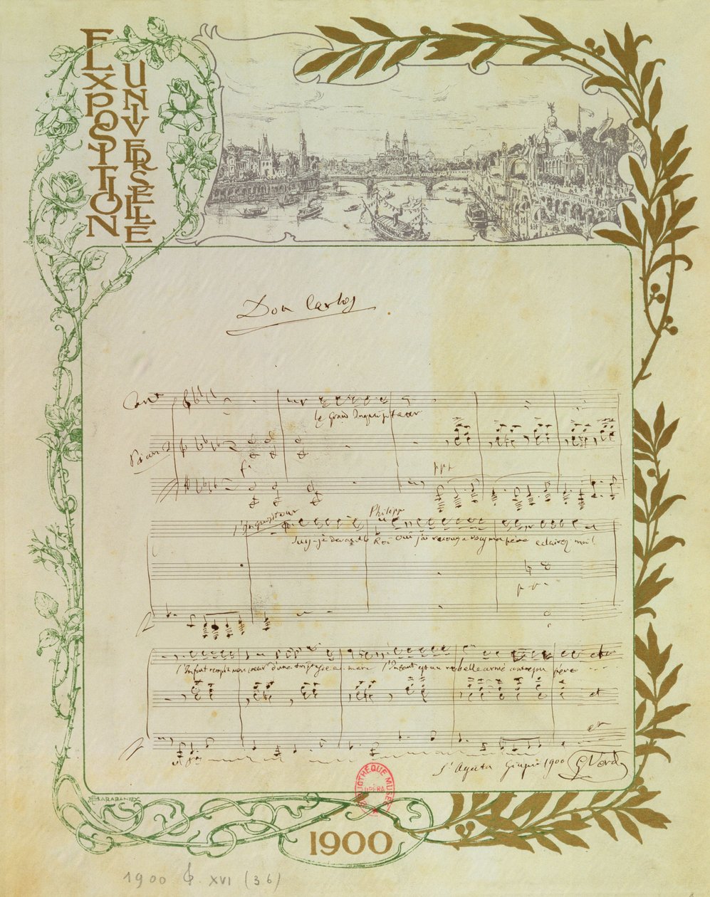 Partituur van de opera, 