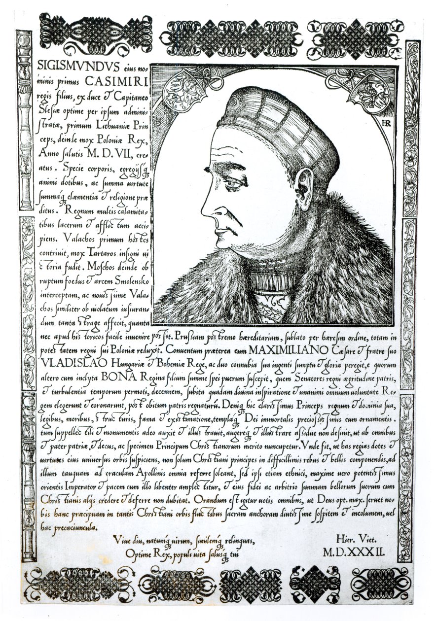 Sigismund I (1467-1548), 1532 door Unbekannt Unbekannt