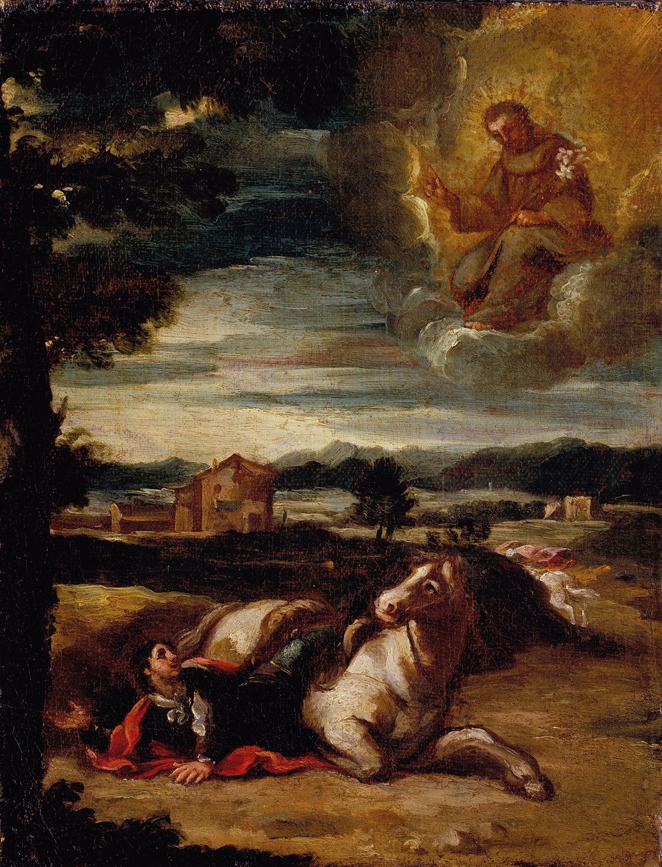 Sint Antonius van Padua verschijnt aan een ridder door Unbekannt Unbekannt