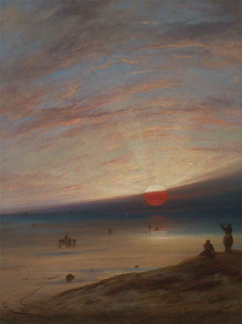 Zonsondergang op het strand van Sark door Unbekannt Unbekannt