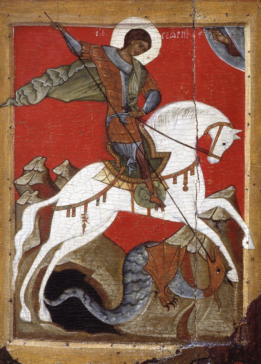 Wonder van Sint-Joris en de draak. Novgorod door Unbekannt Unbekannt