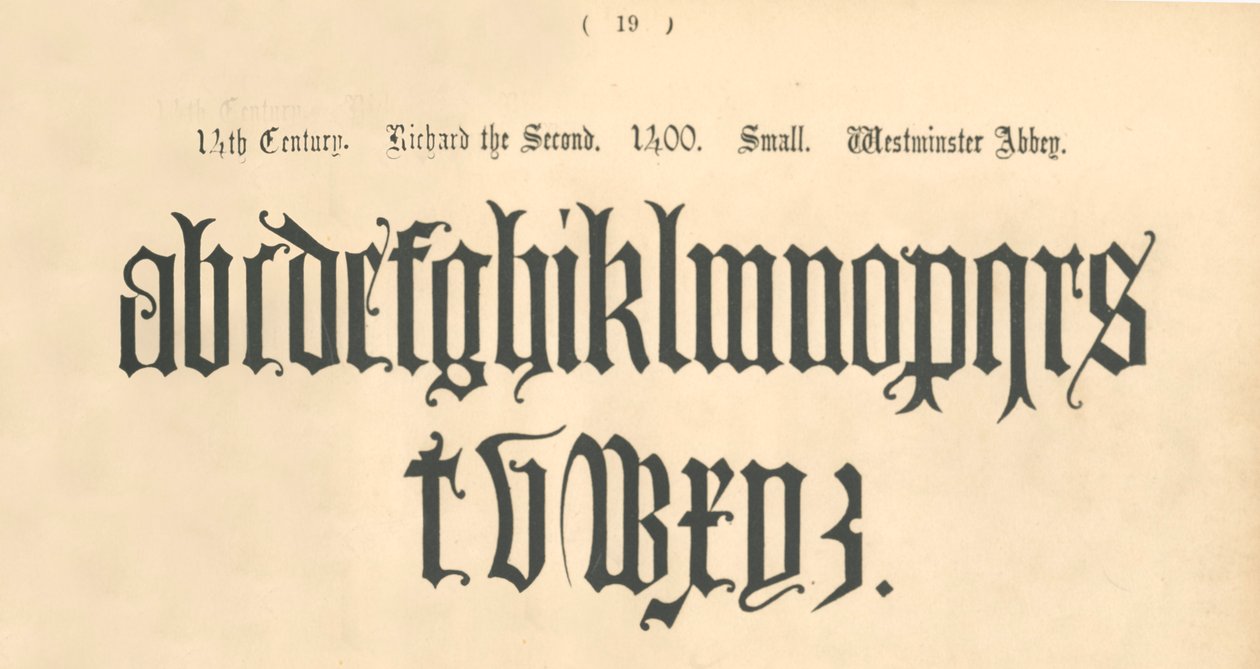 14e eeuw. Richard de Tweede. 1400. Klein. Westminster Abbey, 1862 door Unbekannt