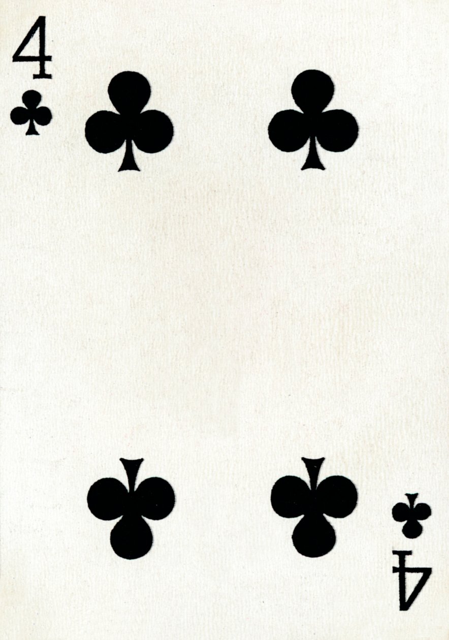 4 van Klaveren uit een kaartspel van Goodall & Son Ltd., ca. 1940 door Unbekannt